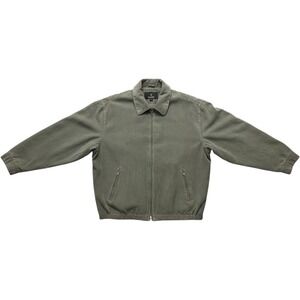 Gary Player Mens XL Microfiber Golf Jacket Olive Green Lightweight Full Zip Coat